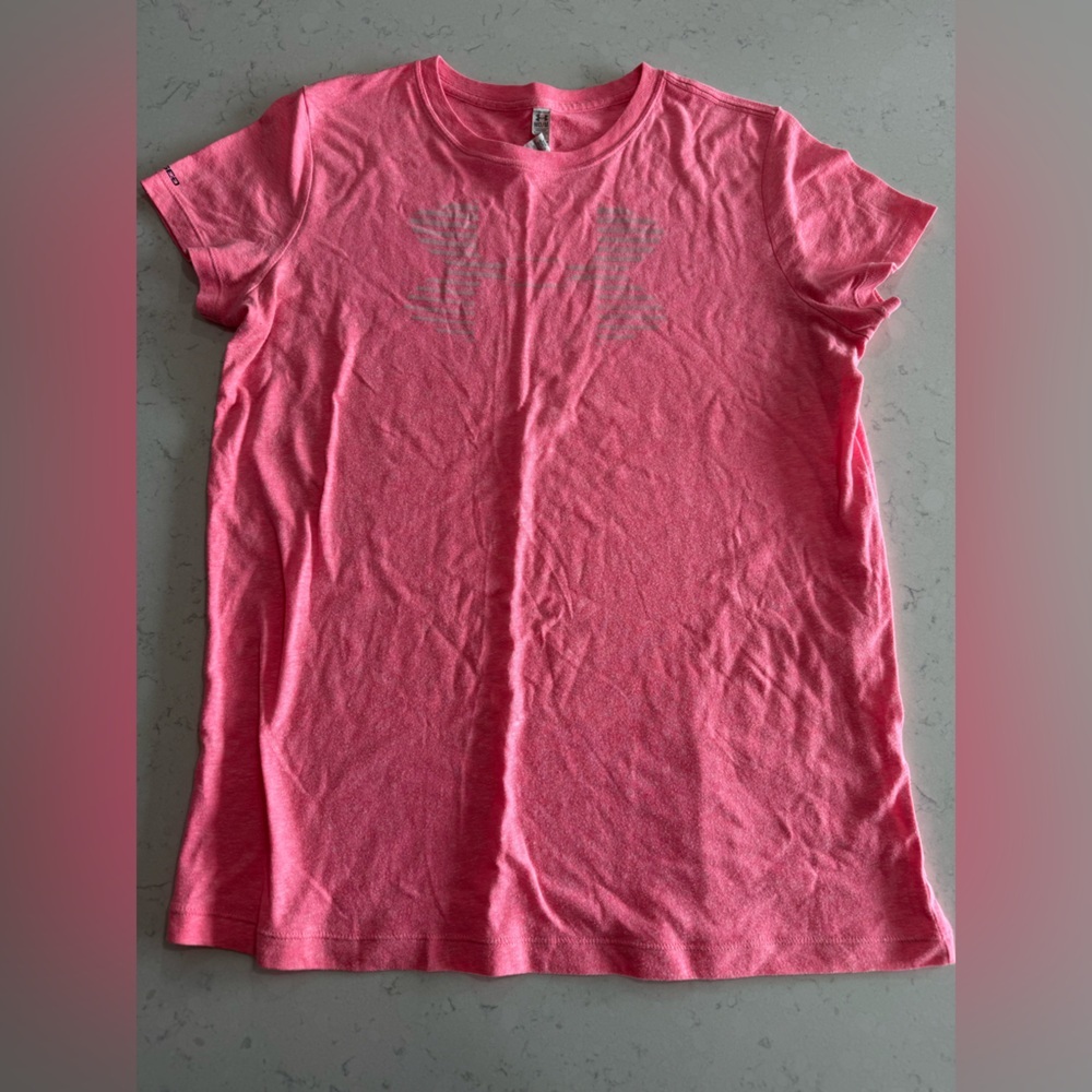 Under Armour Men’s Pink Crew Neck Short Sleeve Tee